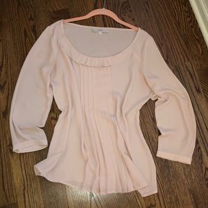 Tissue weight sheer blush blouse